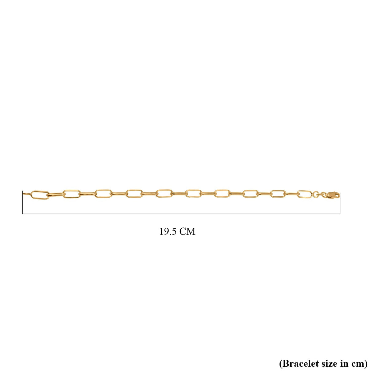 JCK Vegas Preview Deal - Designer Inspired 9K Yellow Gold Paperclip Bracelet (Size - 7.5) 7711114 4