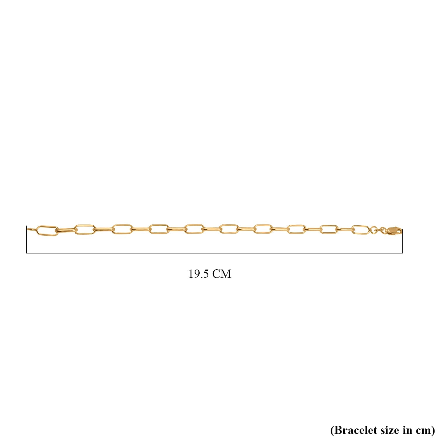 JCK Vegas Preview Deal - Designer Inspired 9K Yellow Gold Paperclip Bracelet (Size - 7.5) 7711114 4