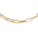 Designer Inspired 9K Yellow Gold Paperclip Necklace (Size - 18), Gold Wt. 5.75 Gms