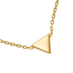 Preview Vicenza Showcase - Gold Overlay Sterling Silver Triangle Necklace (Size - 18)