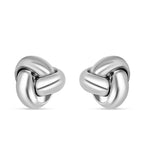 Vicenza Showcase - Rhodium Overlay Sterling Silver Triple Knot Earrings