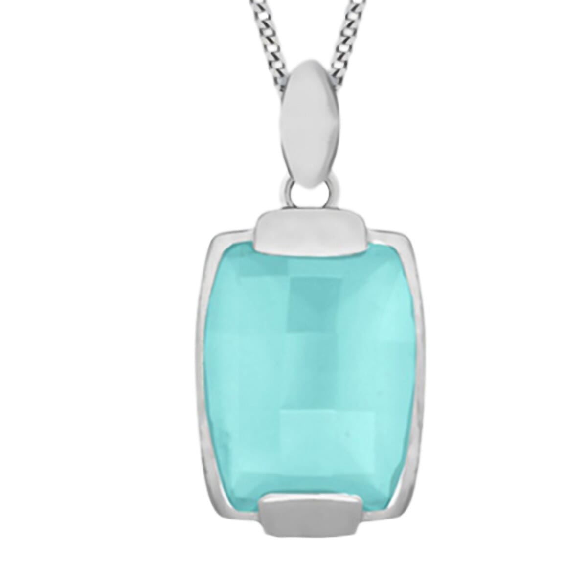 Preview Vicenza Showcase - Sterling Silver Aqua Chalcedony Pendant 7712294 0