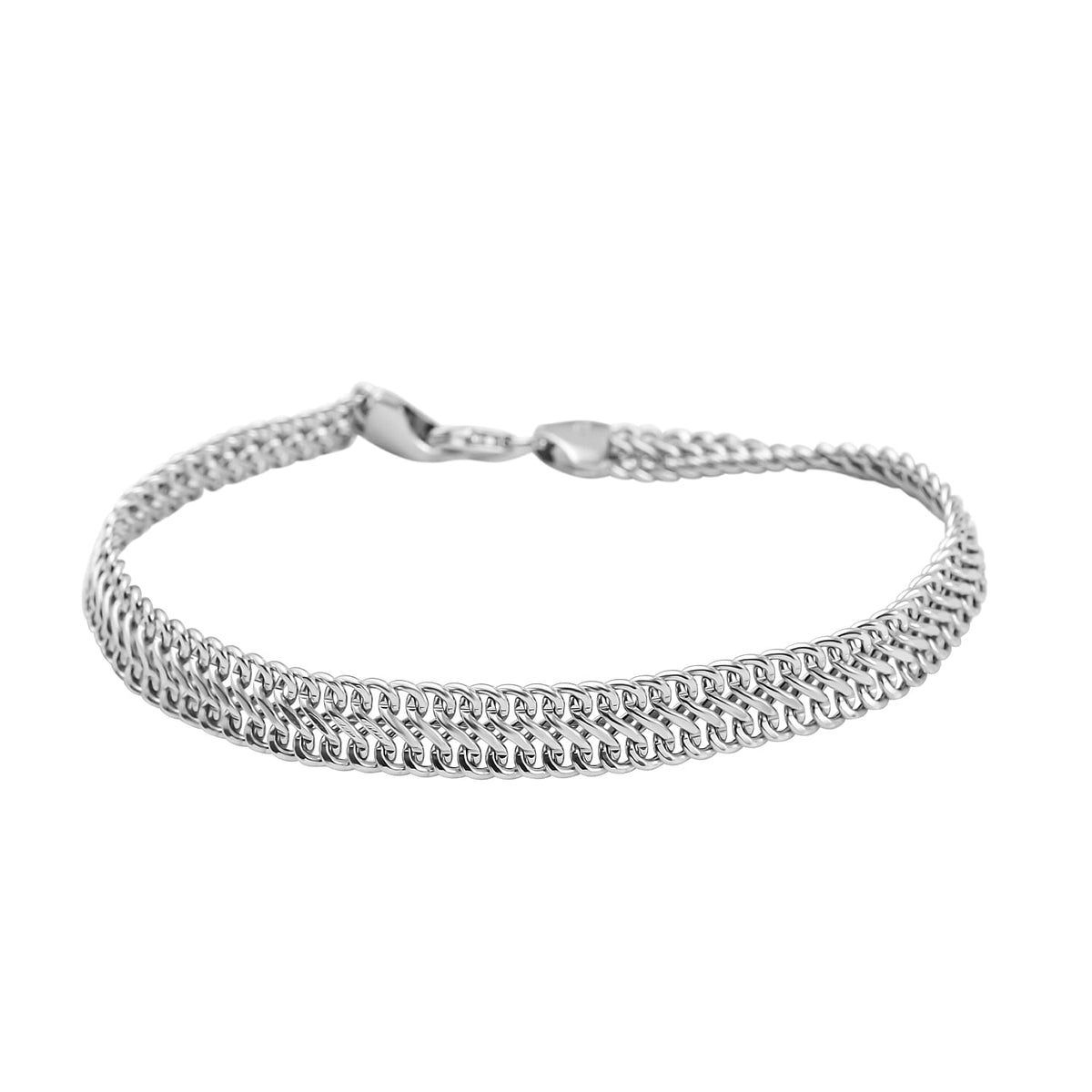 Vicenza Showcase - Sterling Silver Curb Bracelet (Size - 7) 7712299 0