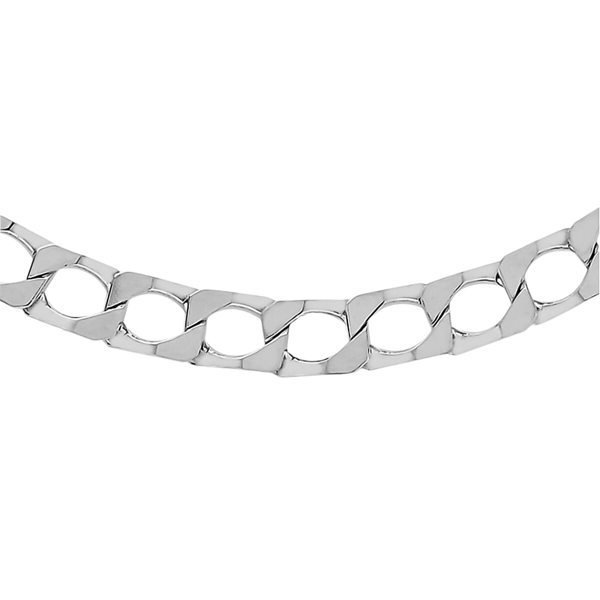Preview Vicenza Showcase - Sterling Silver Square Curb Necklace (Size - 20), Silver Wt. 27.2 Gms 7712263 0