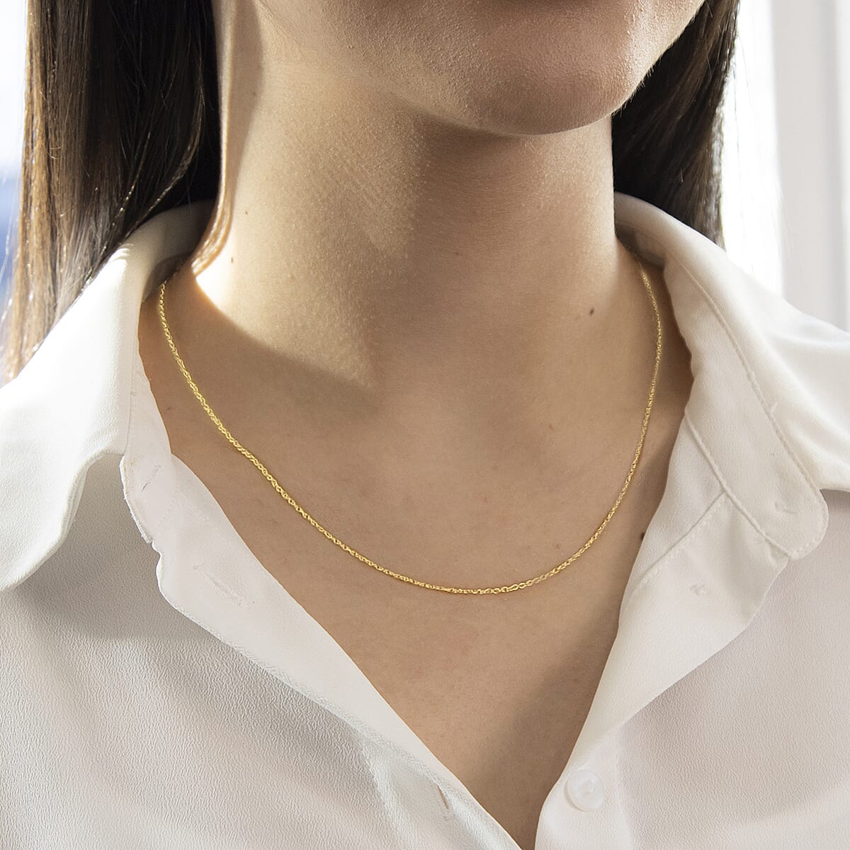 Prince of Wales Chain 16 Inch in 9K Yellow Gold 7575587 4