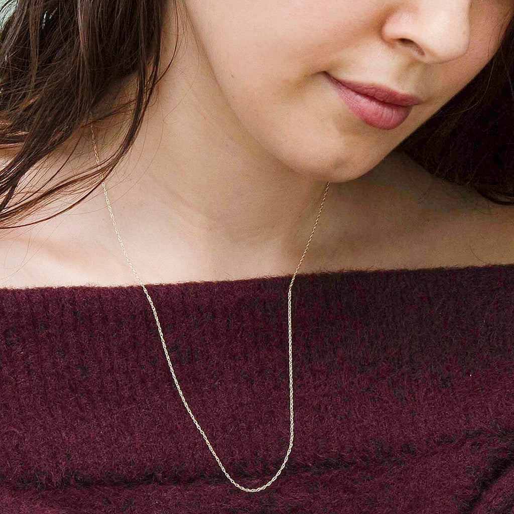 9K Yellow Gold  Chain (Size - 20),  Gold Wt. 0.97 Gms