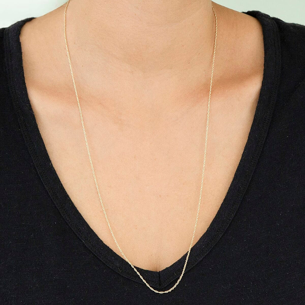 9K Yellow Gold  Chain (Size - 24),  Gold Wt. 1.2 Gms
