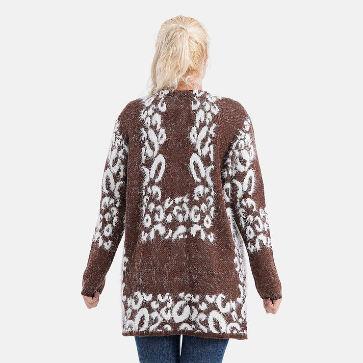 Tamsy Eyelash Coatigan with Pockets (Fit 8 to 20) - Brown V32619649 2