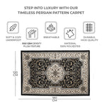 Pile Woven 950 GSM Traditional Carpet (Size 180x120cm) - Yellow
