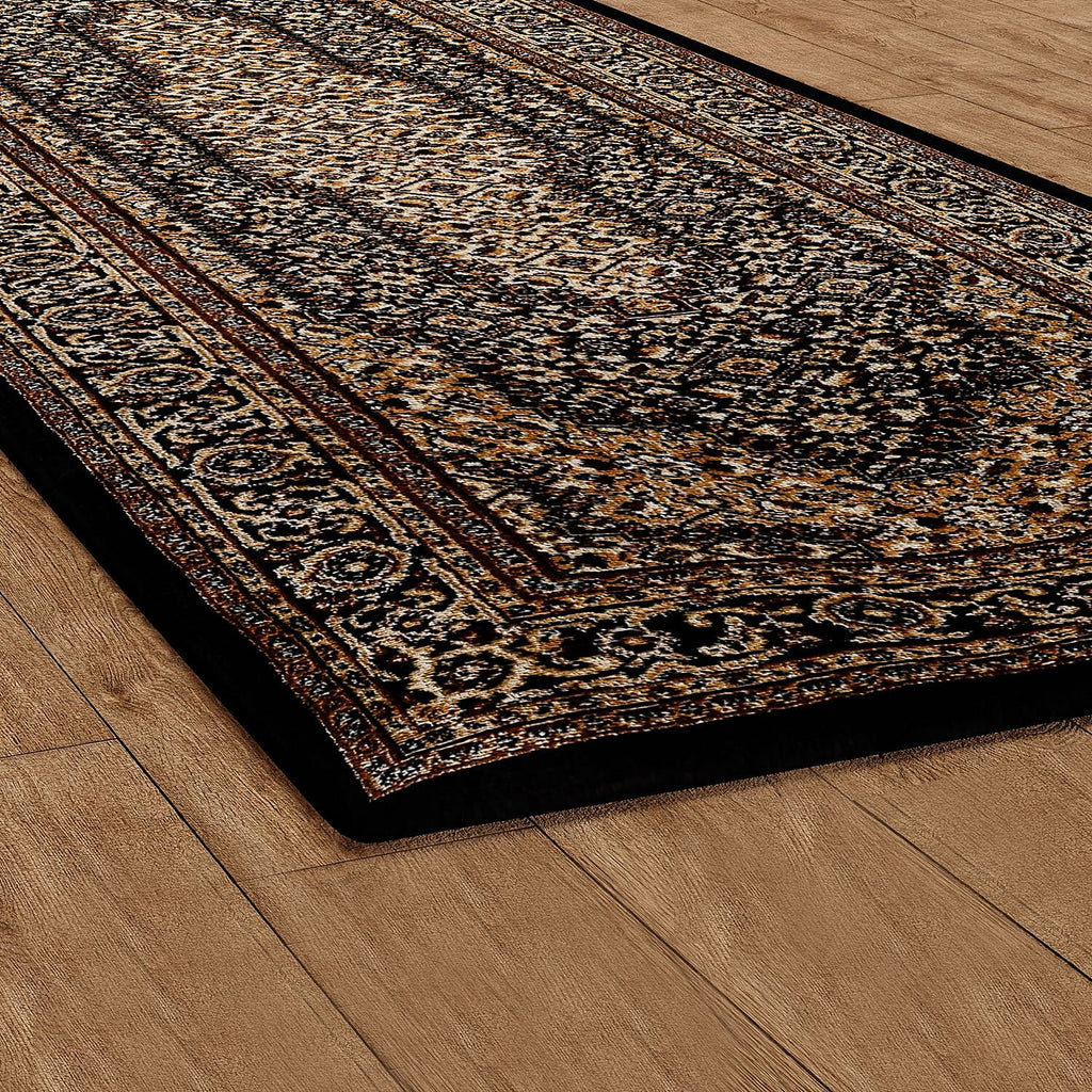 Pile Woven 950 GSM Traditional Carpet (Size 180x66 cm) - Yellow
