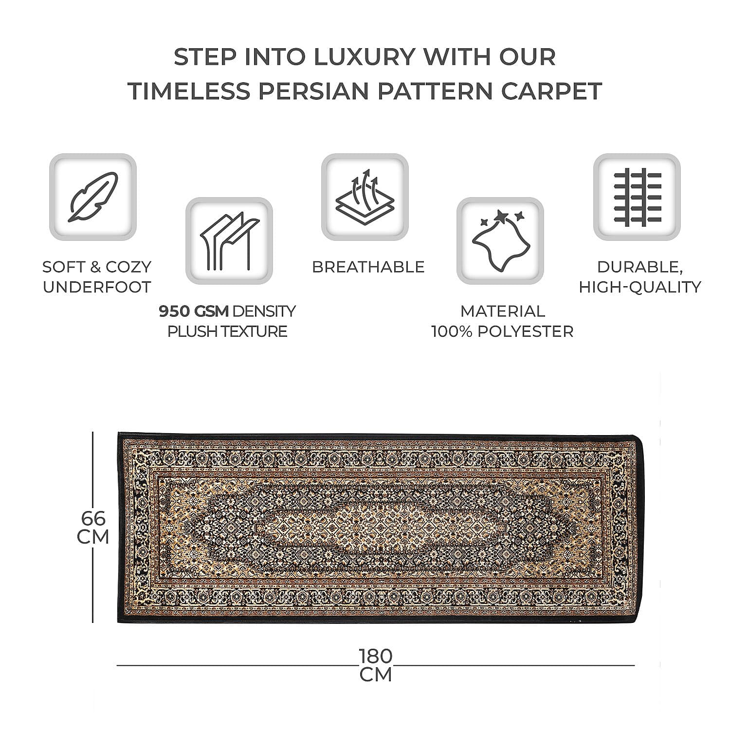 Traditional Rug and Door Mat - Black 7698576 4