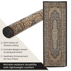 Pile Woven 950 GSM Traditional Carpet (Size 180x66 cm) - Yellow
