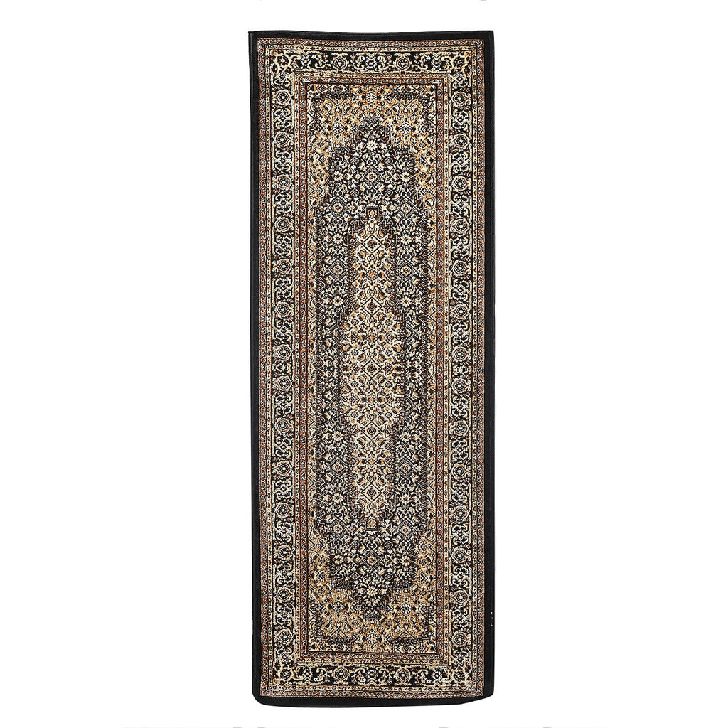 Pile Woven 950 GSM Traditional Carpet (Size 180x66 cm) - Yellow