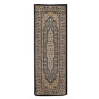 Pile Woven 950 GSM Traditional Carpet (Size 180x66 cm) - Yellow