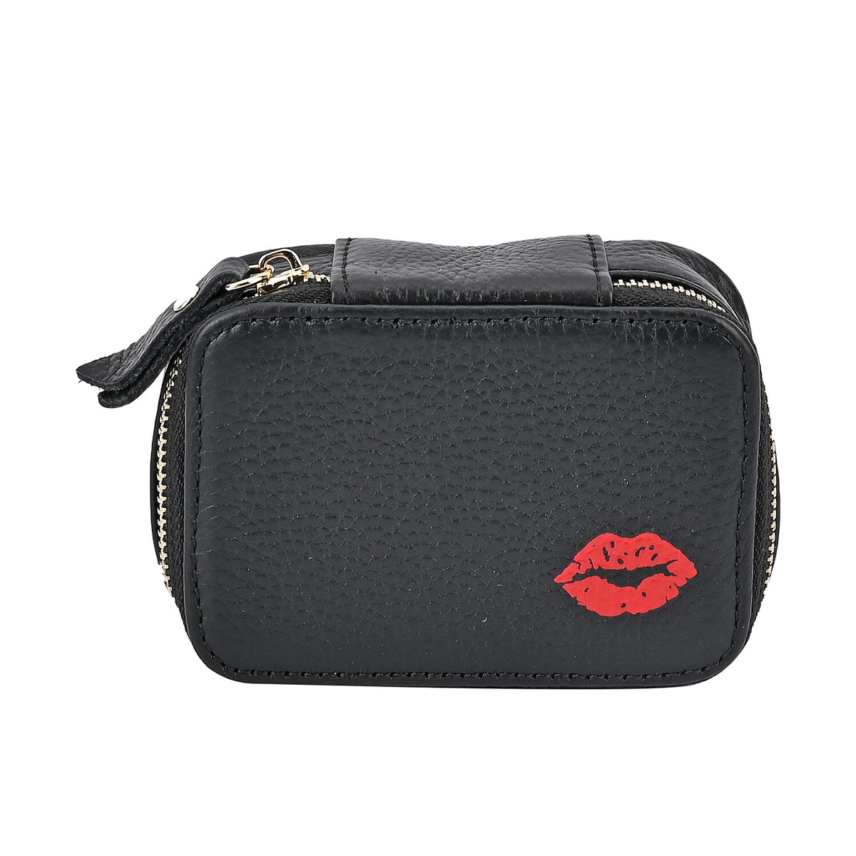 100% Genuine Leather Small Case with Mirror - Black 7629620 2