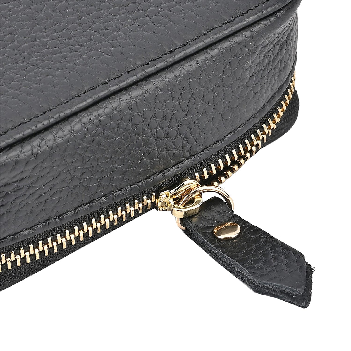 100% Genuine Leather Small Case with Mirror - Black 7629620 6