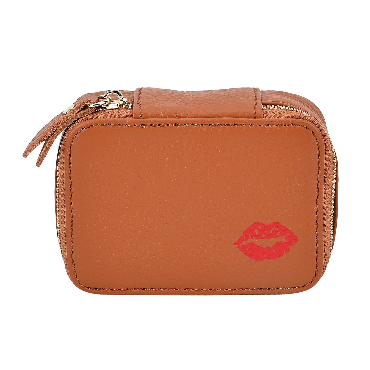 Genuine Leather Lipstick Storage Box with Lip Print 7629618 2