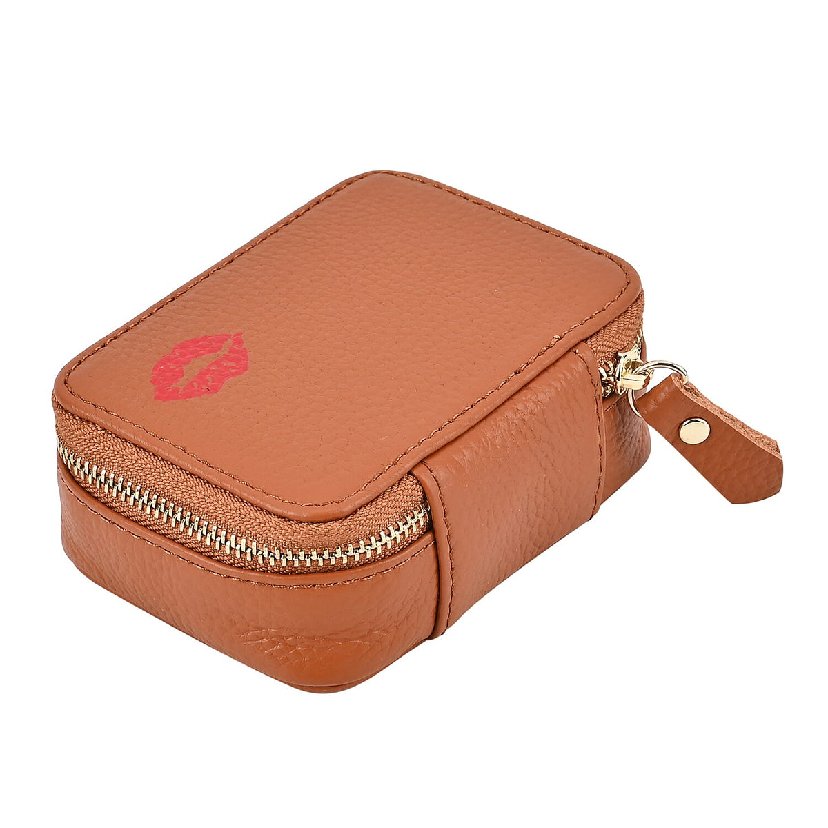 Genuine Leather Lipstick Storage Box with Lip Print 7629618 4