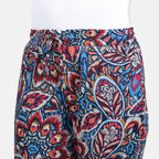 Printed Tapered Leg Trouser with Pockets (Size L,16 to 18) - Navy