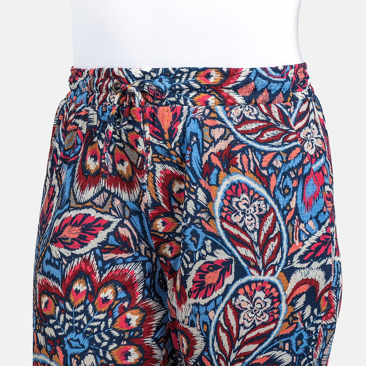 Printed Tapered Leg Trouser with Pockets 7572606 4