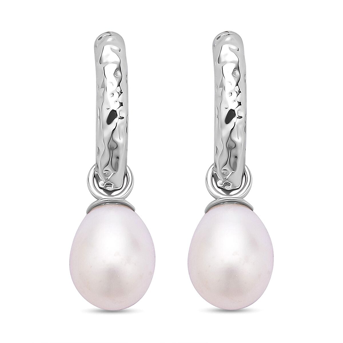 Fresh Water Pearl Drop Earrings in Sterling Silver 7255903 0