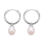 Fresh Water Pearl Drop Earrings in Sterling Silver