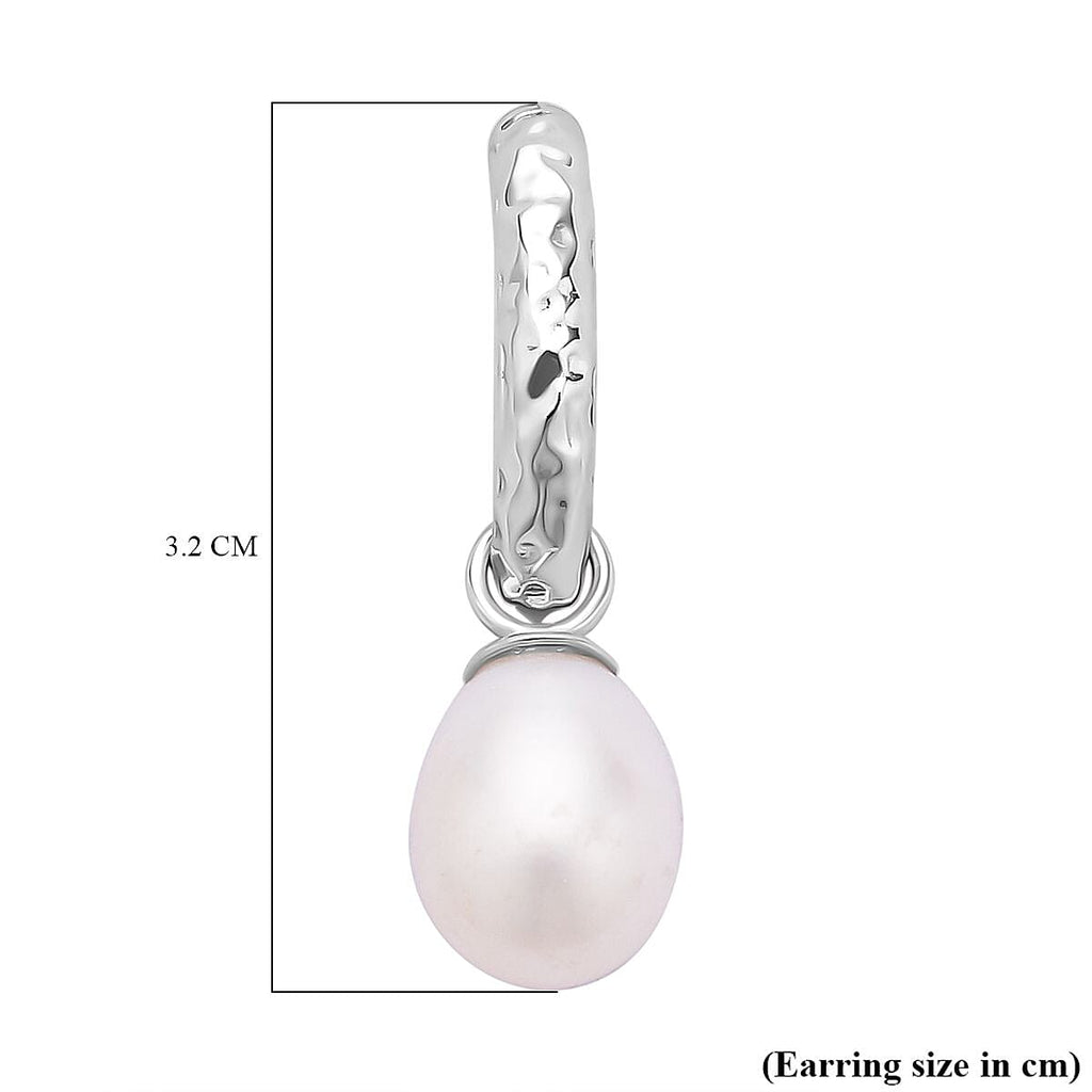Fresh Water Pearl Drop Earrings in Sterling Silver