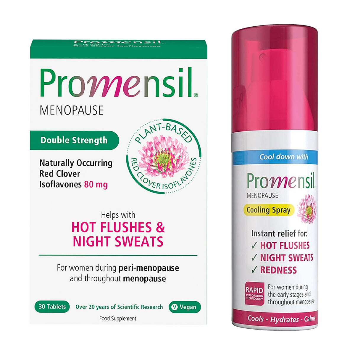 Promensil Menopause Double Strength 30s with Cooling Spray 75ml 7437222 0