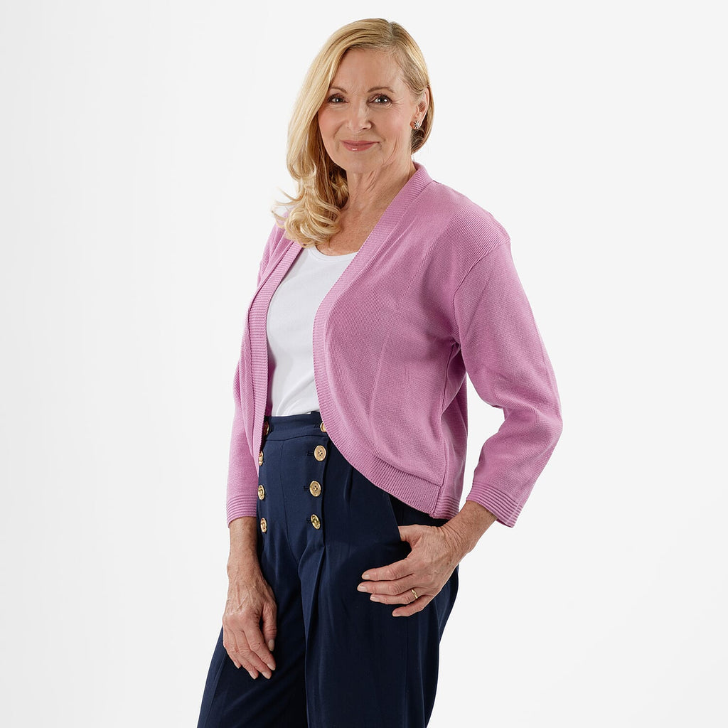 Pure And Natural Acrylic Cardigan (Size S to M) - Lavender