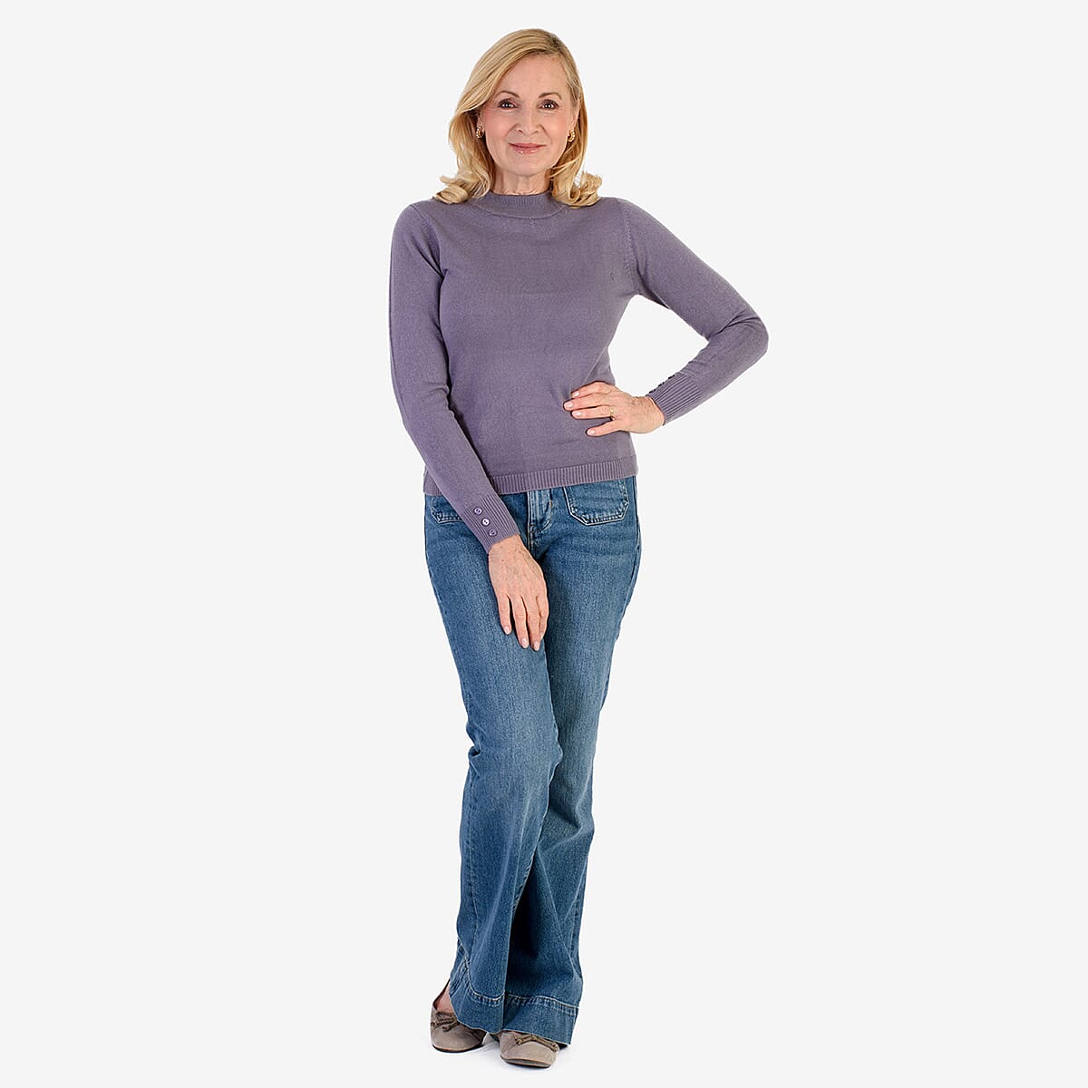 Pure And Natural Acrylic Cashmillon Jumper (Size - 22-24) - Dusky Plum 8281255 0