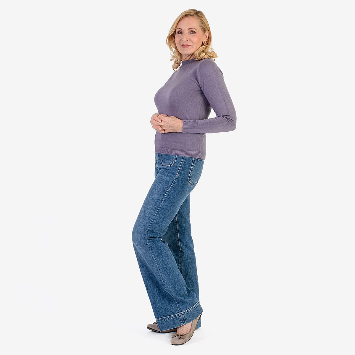 Pure And Natural Acrylic Cashmillon Jumper (Size - 22-24) - Dusky Plum 8281255 1