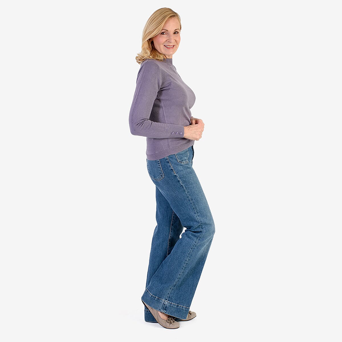 Pure And Natural Acrylic Cashmillon Jumper (Size - 22-24) - Dusky Plum 8281255 3