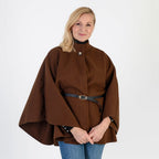 Pure And Natural Classic Cape With Belt (One Size) - Rich Chocolate