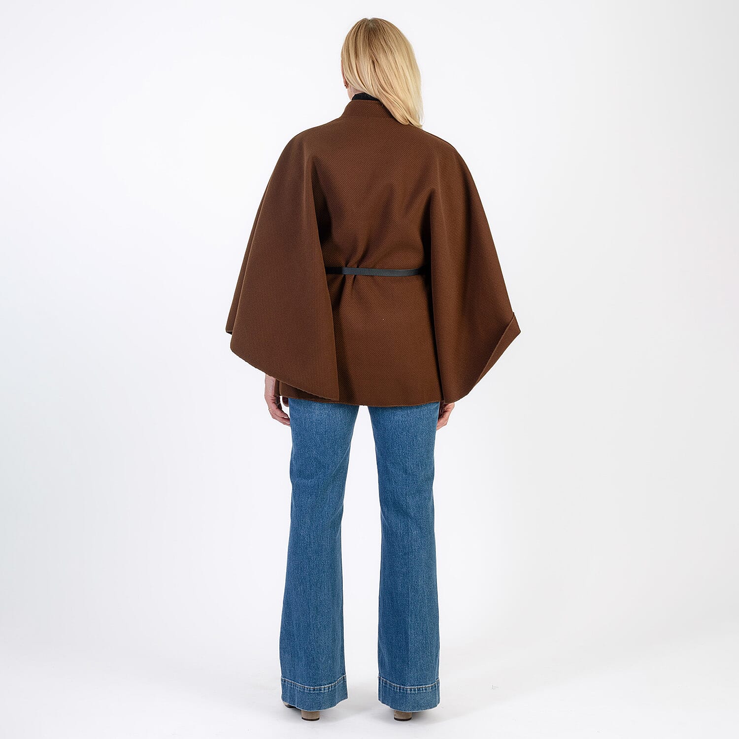 Pure And Natural Classic Cape With Belt (One Size) - Rich Chocolate 8287287 6