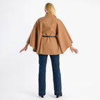 Pure And Natural Classic Cape With Belt (One Size) - Soft Camel
