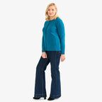 Pure and Natural Crew Neck Cardigan (Size 10) - Teal
