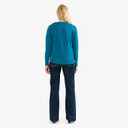 Pure and Natural Crew Neck Cardigan (Size 10) - Teal