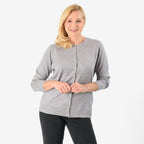 Pure And Natural Crew Neck Cardigans (Size 14) - Grey
