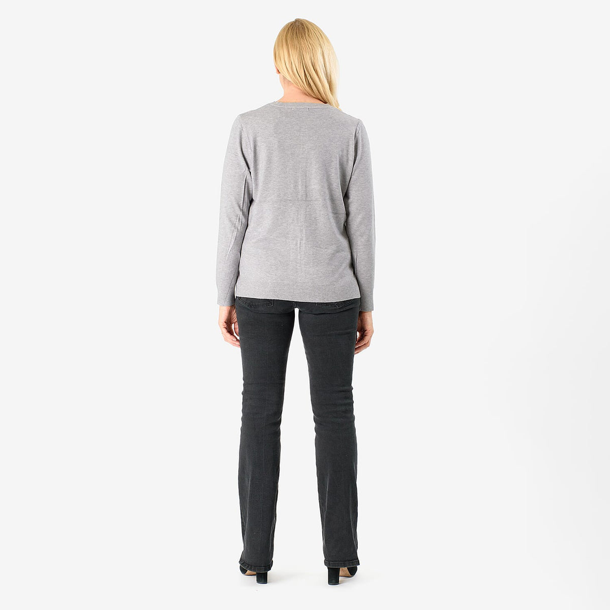Pure And Natural Crew Neck Cardigans (Size 14) - Grey V32557265 4