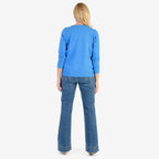 Pure And Natural Crew Neck Knitted Cardigans (Size 14) - Flora Blue