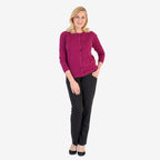 Pure And Natural Crew Neck Cardigans (Size 14) - Mulberry