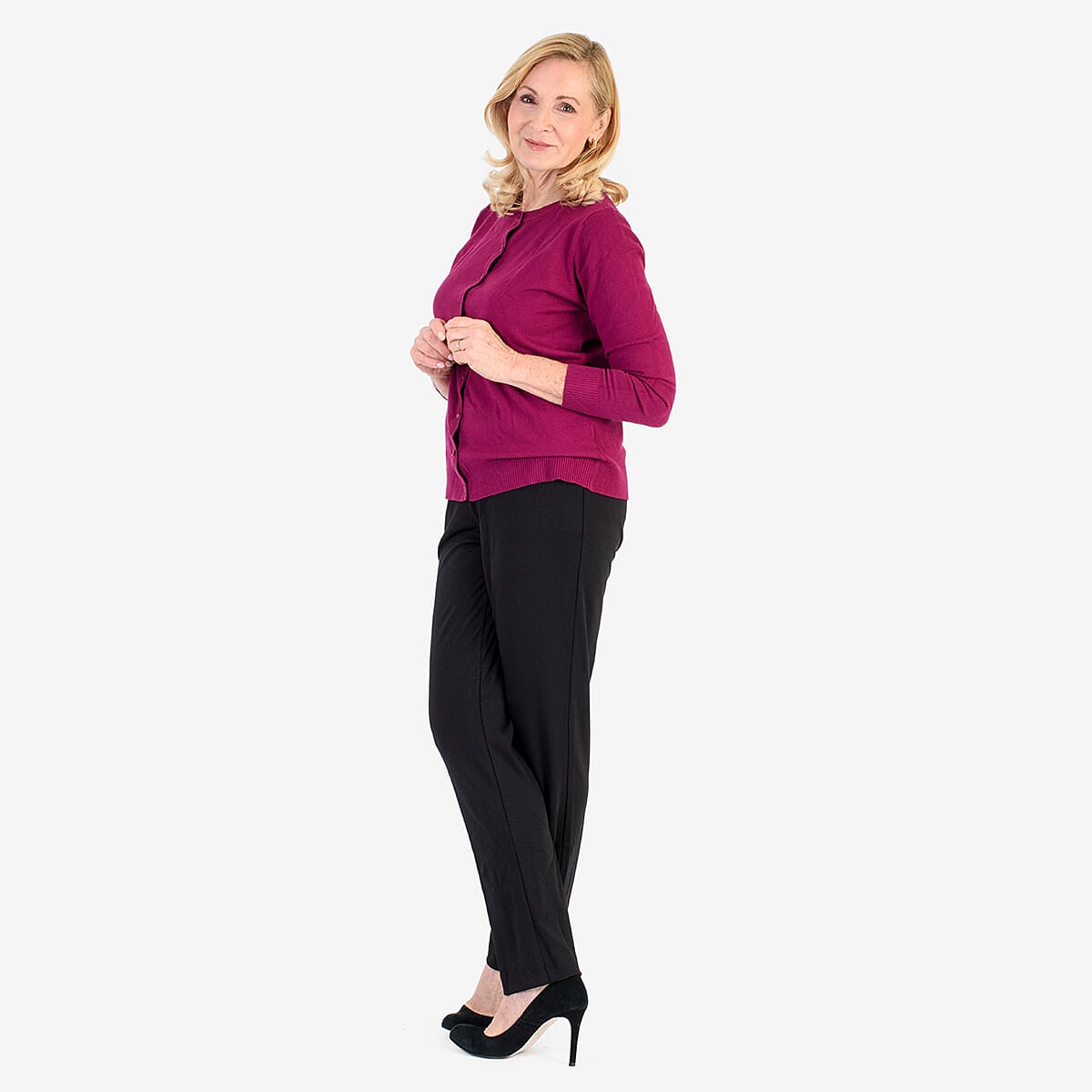 Pure And Natural Crew Neck Cardigans (Size 20) - Mulberry 8250279 1