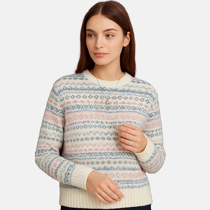 Pure And Natural Jacquard Boucle Jumper (Size M) - White 8221628 1