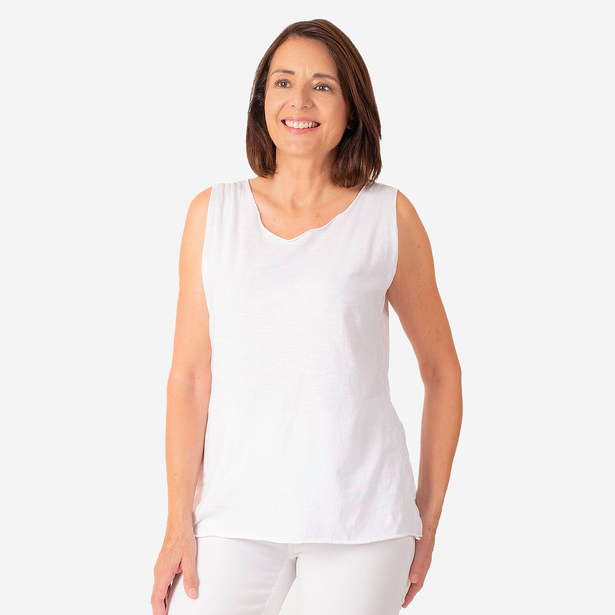 Pure Cotton Double Layer Women's Top with Necklace 7731332 5