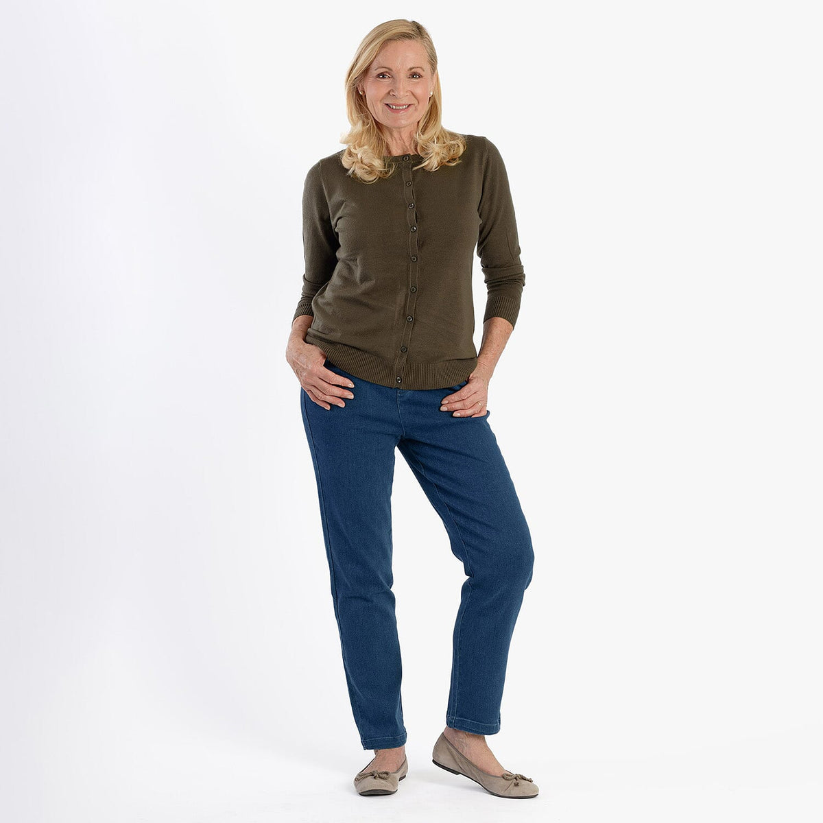 Pure &amp; Natural Straight Leg Denim Jeans (Size 12) - Blue V32586732 1