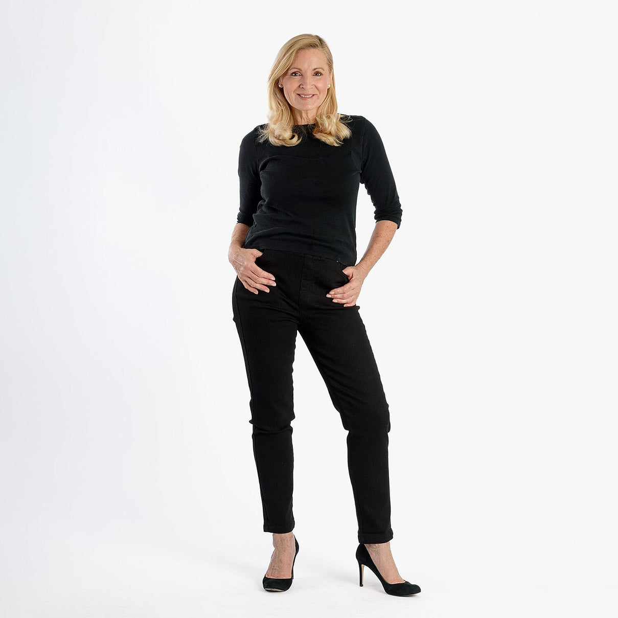 Pure &amp; Natural Straight Leg Denim Jeans (Size 16) - Black V32516302 0