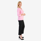 Pure & Natural V-Neck Jumper (Size 20) - Light Pink