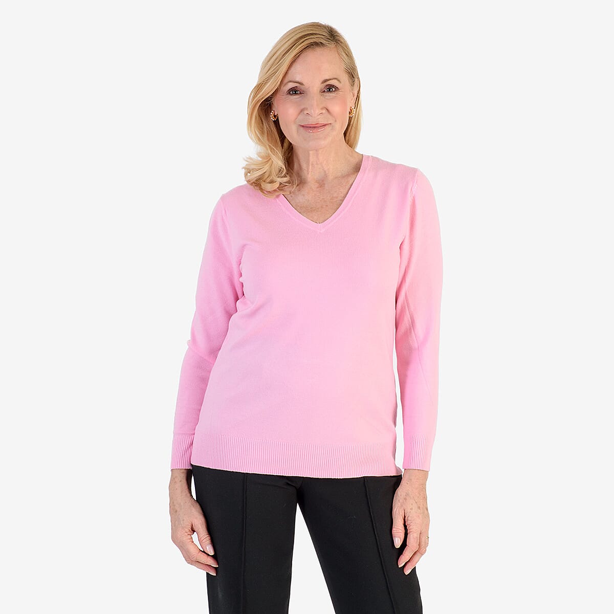 Pure &amp; Natural V-Neck Jumper (Size 20) - Light Pink 8267120 4