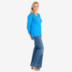 Pure & Natural V-Neck Jumper (Size 20) - Turquoise