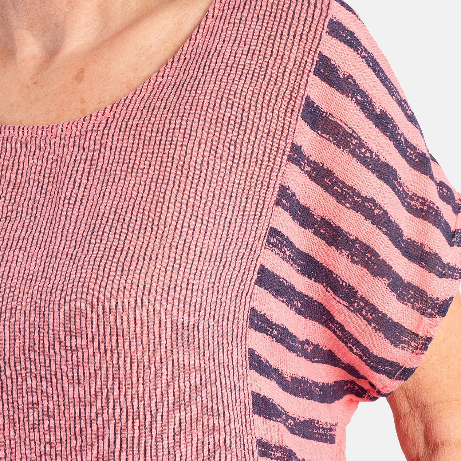 Pure and Natural 100% Cotton Woven Dress (One Size, 8-16) - Peach 7823543 4